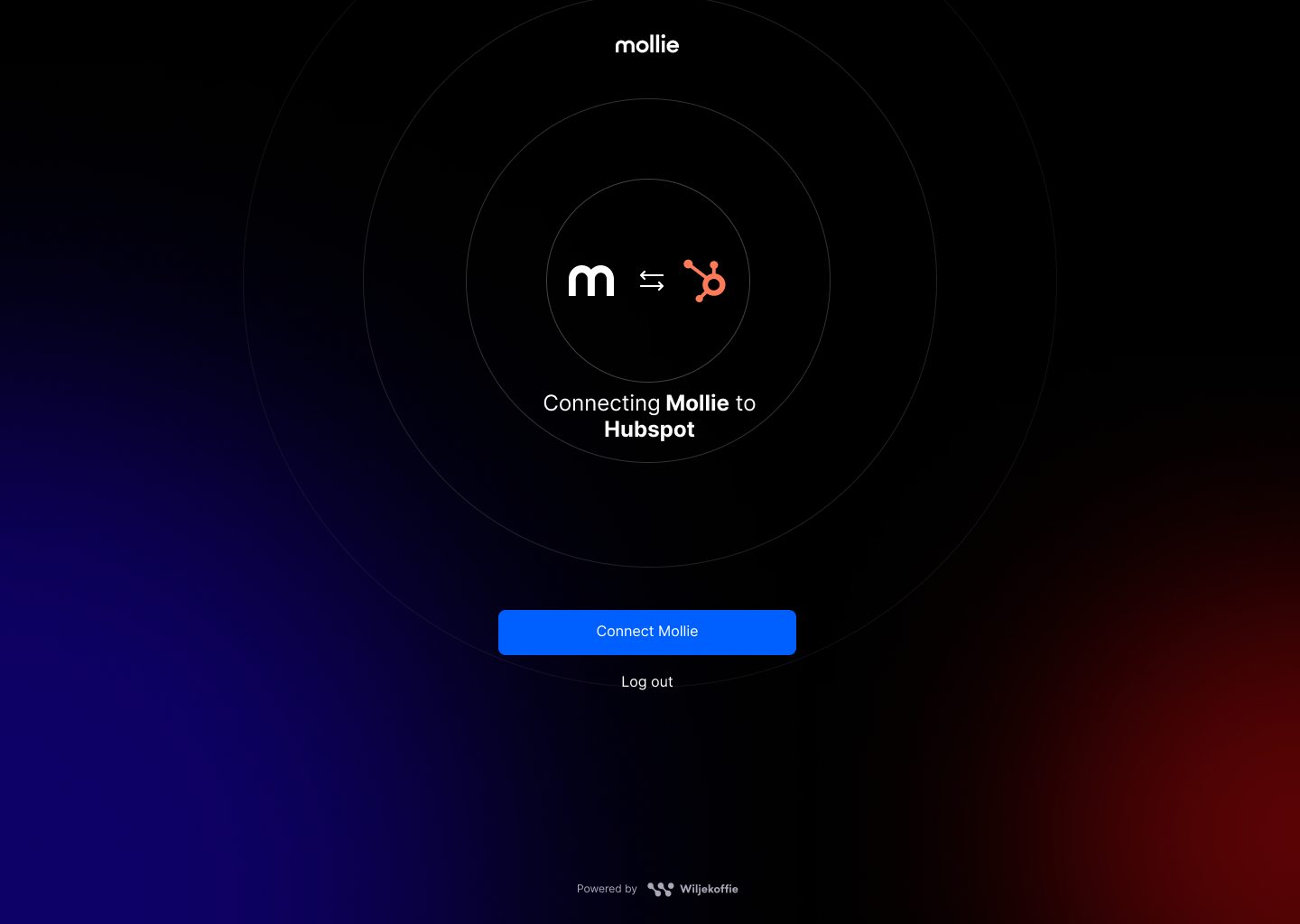 Connecting Mollie - Dark - Desktop